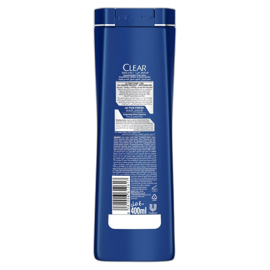 CLEAR MEN 3 IN1 SHAMPOO 400ML