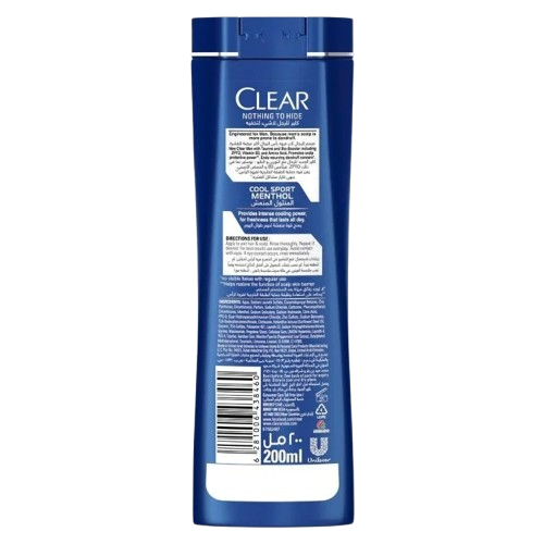 CLEAR MEN MENTHOL SHAMPOO 200ml