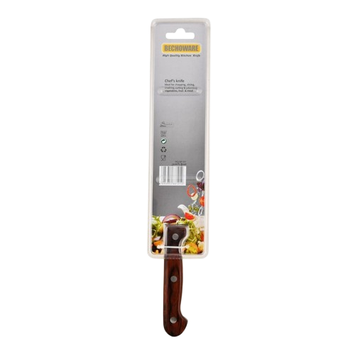 Bechoware Chef Knife - Silver/Brown, 6-inch