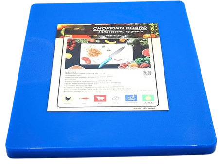 Plastic Chopping Board Kitchen Cutting Board, Chef Professional Heavy Duty Chop Bord Cutting Board, Plastic Cutting Board, Base Perfect for Meats & Vegetables (Blue) 43x27x2