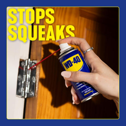 WD-40 Multi-Use Product -100ml Spray, Aerosol Can All-Purpose Lubricant, Cleans Rust, for Home , Workshop Use