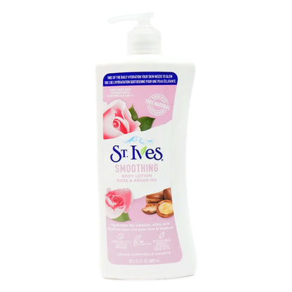St Ives Smoothing Body Lotion With Rose and Argan Oil Body Lotion, 621ml