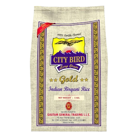 City Bird Gold Indian Biryani Rice, 5kg