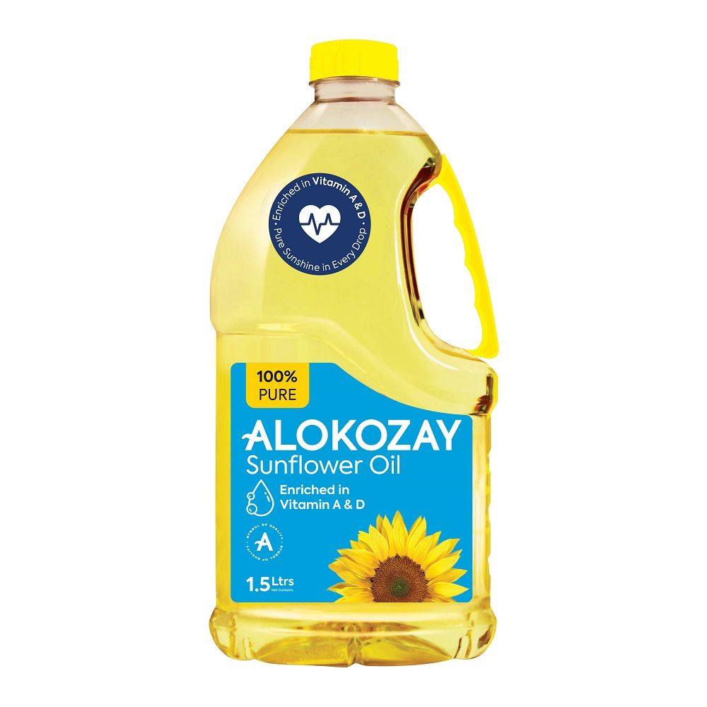 Alokozay 100% Pure Sunflower Oil - 1.5 Ltrs