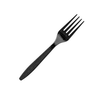 Falcon Black Plastic Fork (1 Pack x 50 Pieces)
