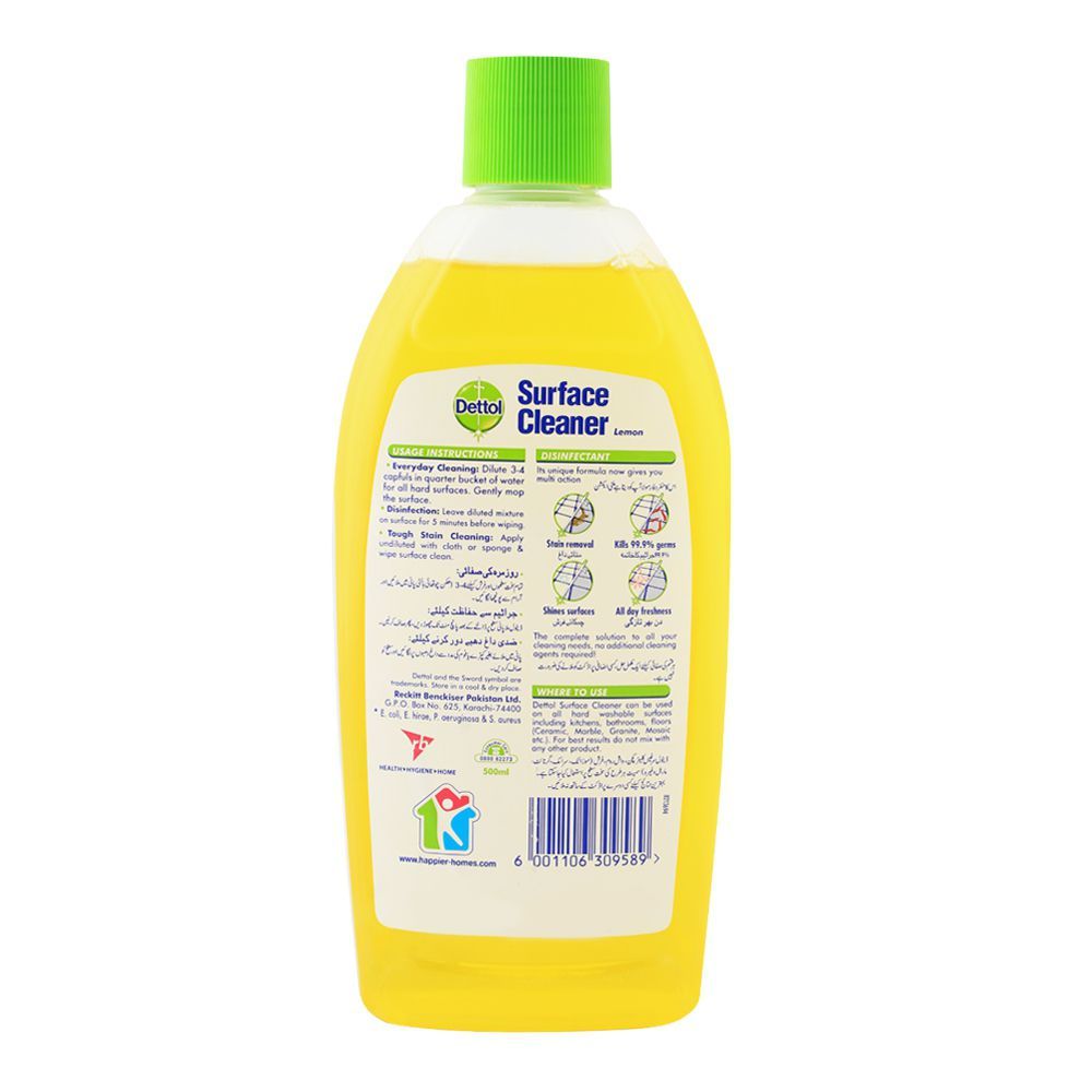 Dettol Lemon Squeeze All Purpose Power Cleaner Liquid Spray, 500ml