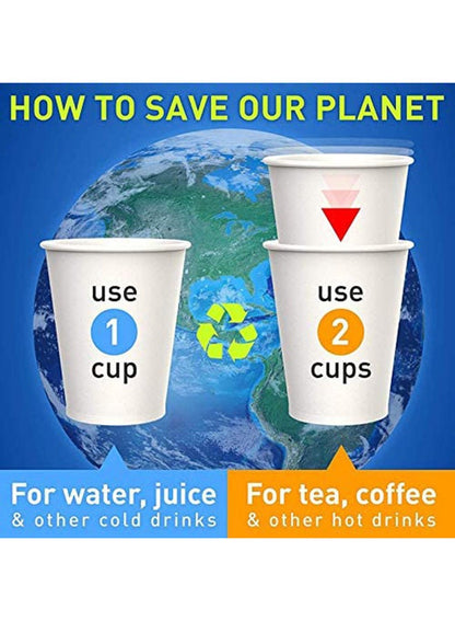 Fiji Pack 7 Oz Paper Cups, 50 Pieces