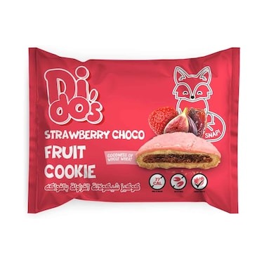 Dido's Strawberry Choco Fruit Cookie, 16 Pieces, 256g
