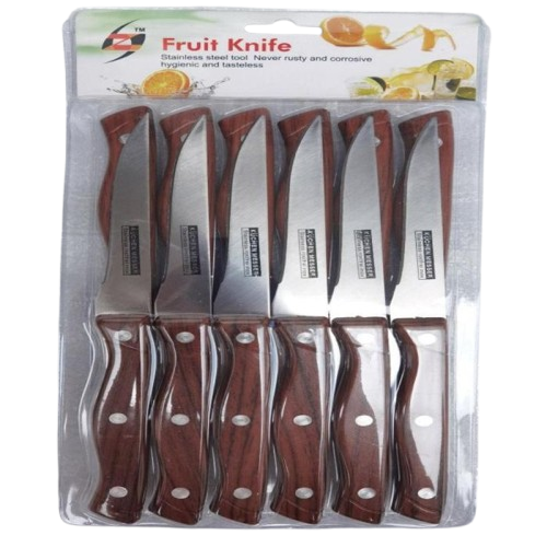Table Fruit Knifes with Wooden Handles -set of 12 pieces