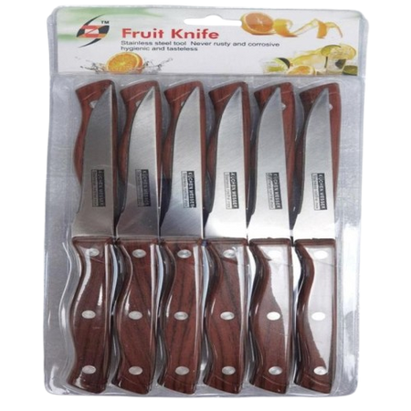 Table Fruit Knifes with Wooden Handles -set of 12 pieces