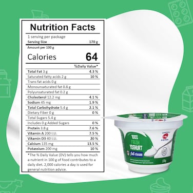 Al Ain Farms Full Cream Fresh Yoghurt, 170g