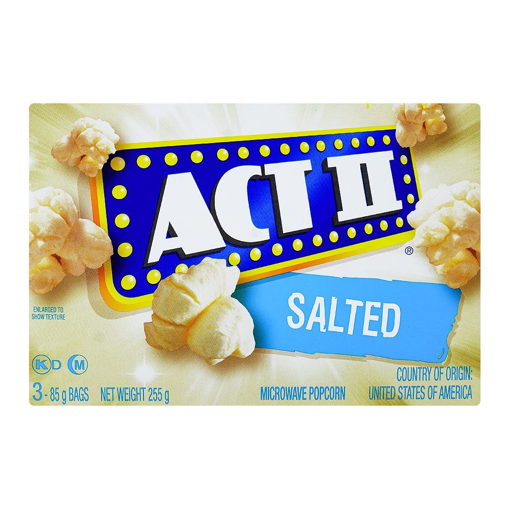 Act II Salted Microwave Popcorn, 255g