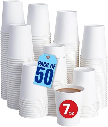 Fiji Pack 7 Oz Paper Cups, 50 Pieces