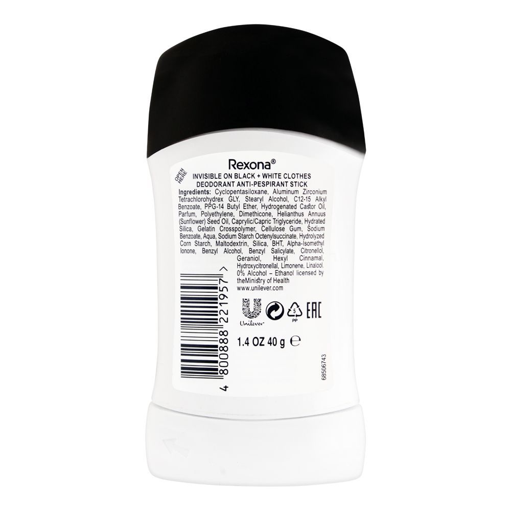 Rexona Motion Sense Invisible On Black & White Clothes Deodorant Roll On, 40g