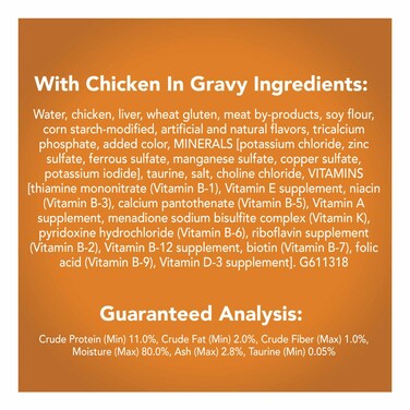 Purina Friskies Prime Filets Wet Cat Food with Chicken in Gravy, 156g