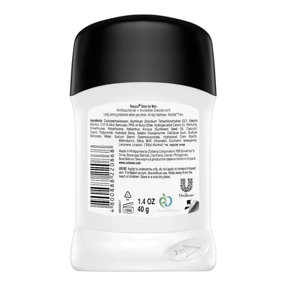 Rexona Men MotionSense Invisble 48H Antibacterial & Antiperspirant Deodorant Stick, 40g