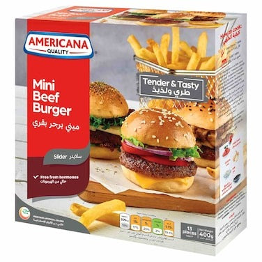Americana Mini Beef Burger Slider 400 g