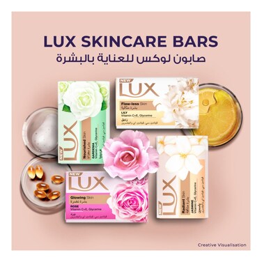 Lux Rose Flower Soap Bar Flaw Less Skin, 170g