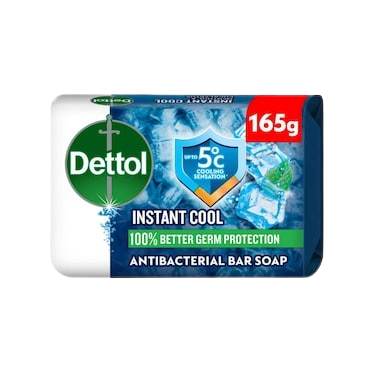 Dettol Cool Mint & Bergamot Antibacterial Soap Bar, 165g