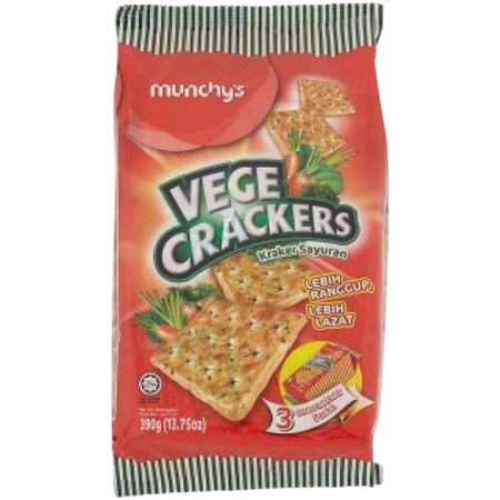 Munchys Vegetable Crackers, 390g