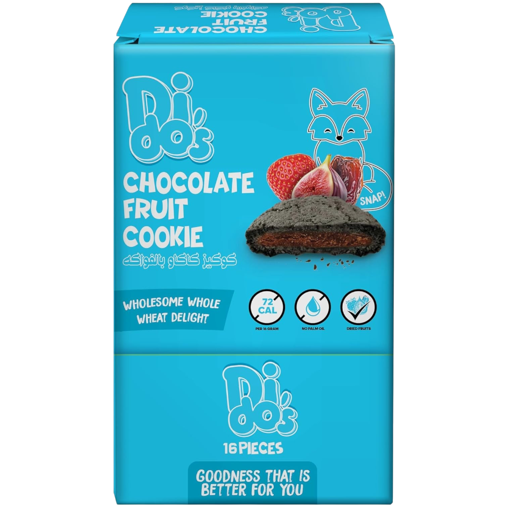 Dido's Chocolate Fruit Cookie, 16 Pieces, 256g