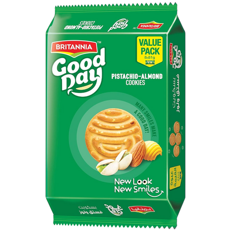 Britannia Good Day Cookies with Pistachios & Almonds, 72g