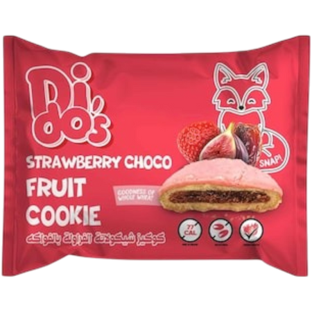 Dido's Strawberry Choco Fruit Cookie, 16 Pieces, 256g