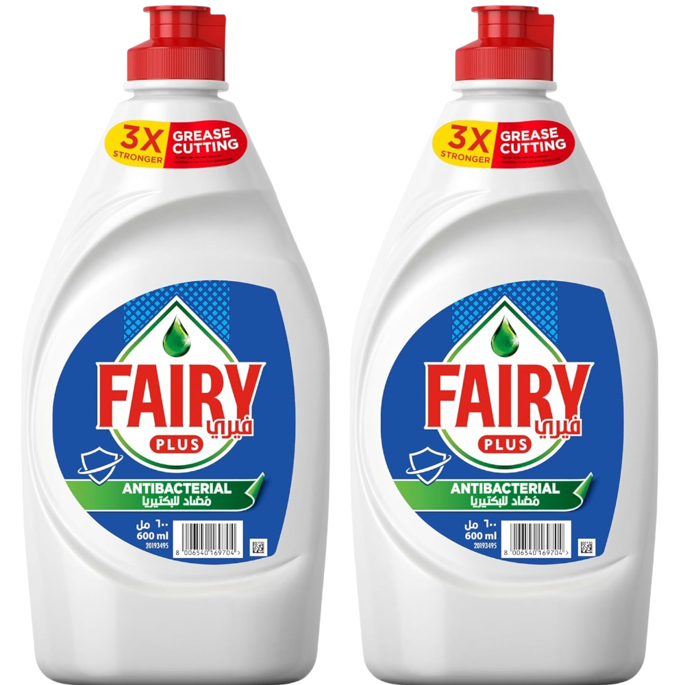 Fairy Plus Original Dishwashing Liquid, 2x600ml