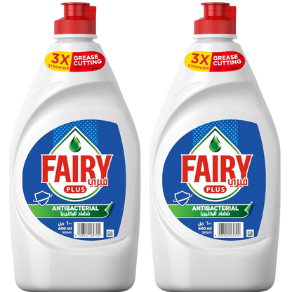 Fairy Plus Original Dishwashing Liquid, 2x600ml