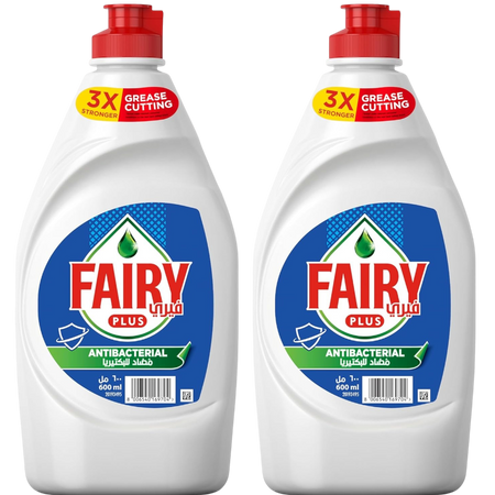 Fairy Plus Original Dishwashing Liquid, 2x600ml