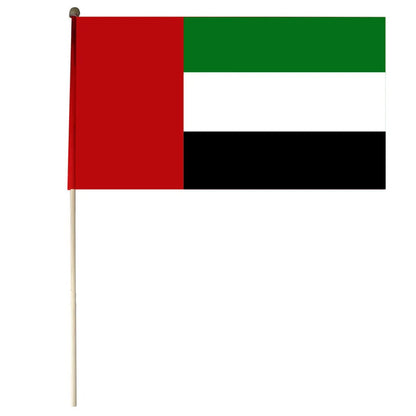 UAE National Wooden Handle Flag, 20x30cm