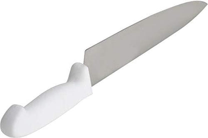 Kitchen Knife with Stainless Steel Blade and White Polypropylene Handle - 6 Inches