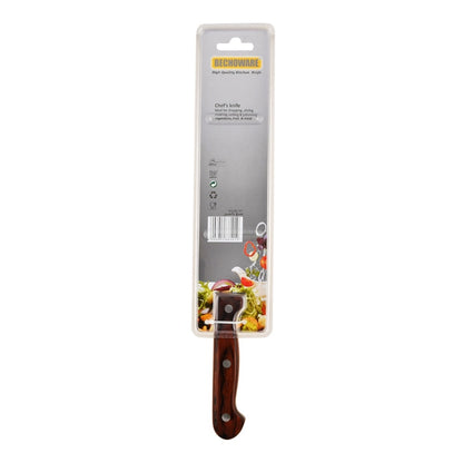 Bechoware Chef Knife - Silver/Brown, 10-inch