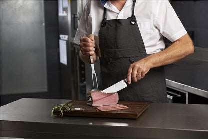Wood Carving Knife 8 inches Stainless Steel Straight Edge Blade Ideal for Large Cuts Professional and Home Use Wooden Swiss Made