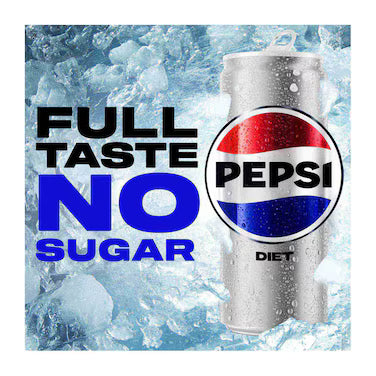 Pepsi Cola Diet Soft Drink Cans, 330ml