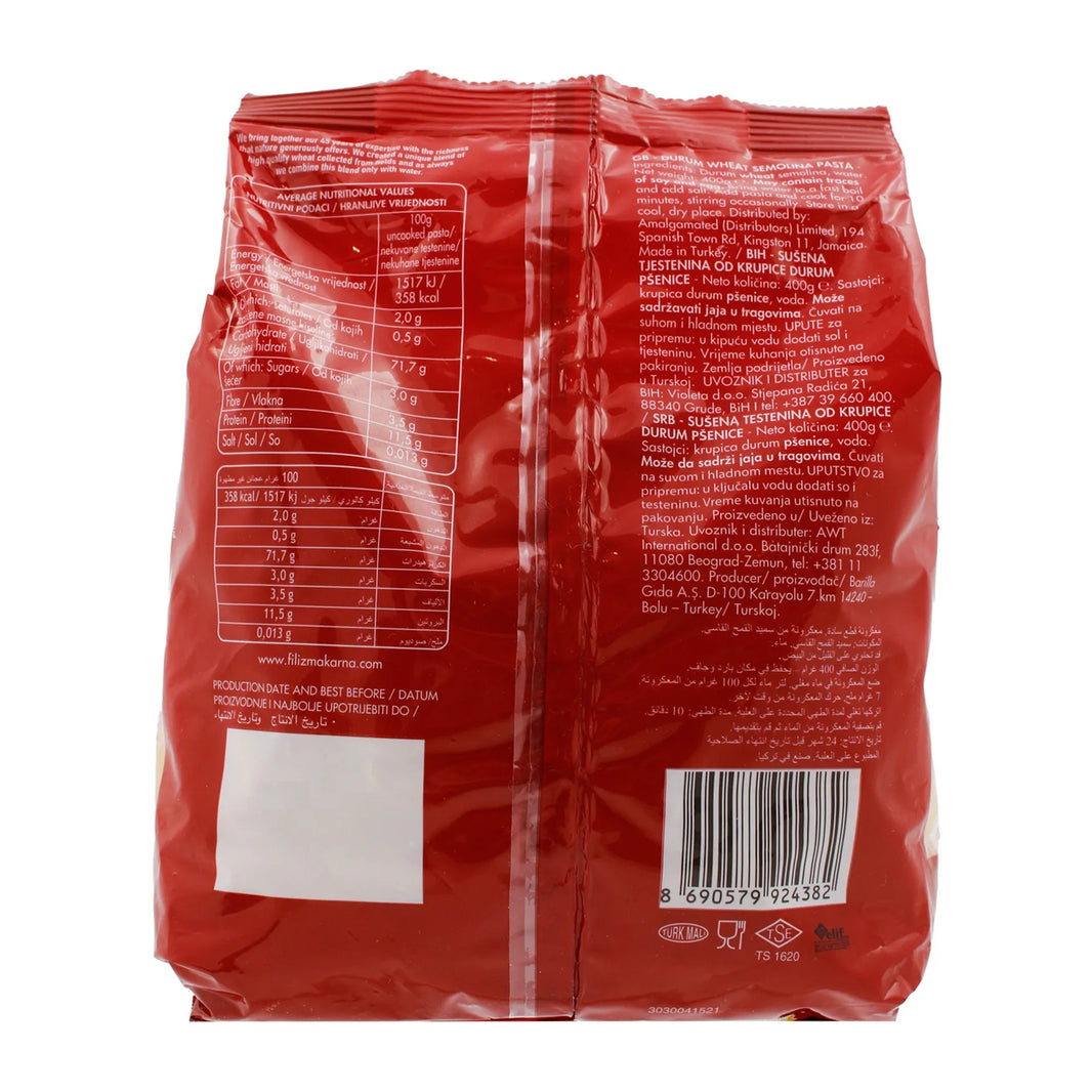 Filiz Penne Rigate Pasta 400g