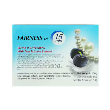 Fem U.S.A Milk, Pearl & Blueberry Creme Bleach, 100g