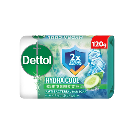 Dettol Hydra Cool Anti-Bacterial Bar Soap Cucumber & Icy Menthol Scent Value Pack 4 x 165 g