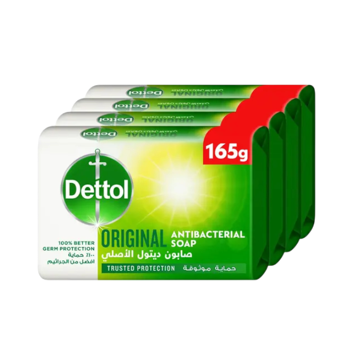 Dettol Antibacterial Original Soap Bar, 4x165g