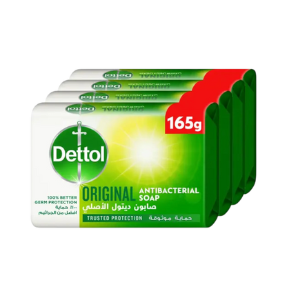 Dettol Antibacterial Original Soap Bar, 4x165g