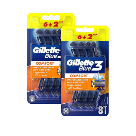 Gillette Blue 3 Comfort Razors, 6 Pieces