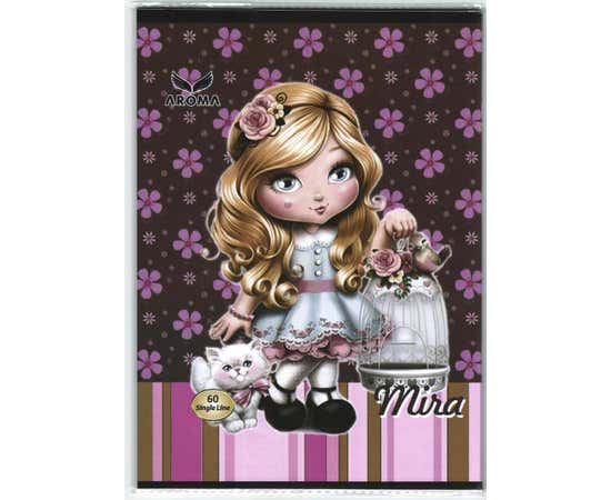 Aroma A4 Red Spiral Single Lined Notebook (100 Sheets), 1 Piece