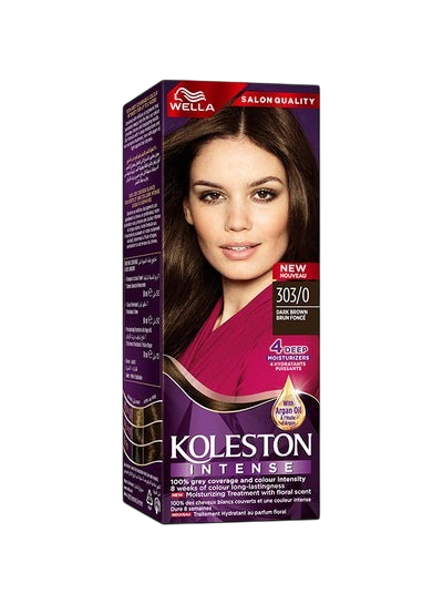 Koleston Intense Hair Color Creme with Argan Oil - Dark Brown 303/0, 1 Pack