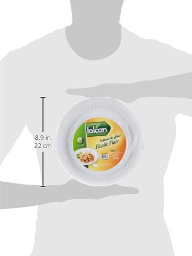Falcon Plastic Plates, 26cm, 22cm, 18cm, 45 Pieces