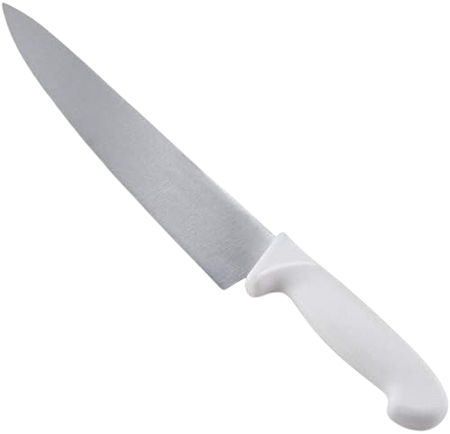 Kitchen Knife with Stainless Steel Blade and White Polypropylene Handle - 6 Inches