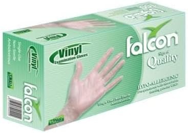 Falcon Vinyl Gloves Powder Free Small, 100pieces