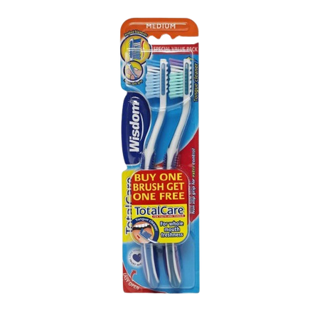 Wisdom TotalCare Toothbrush Medium Pack Of 2