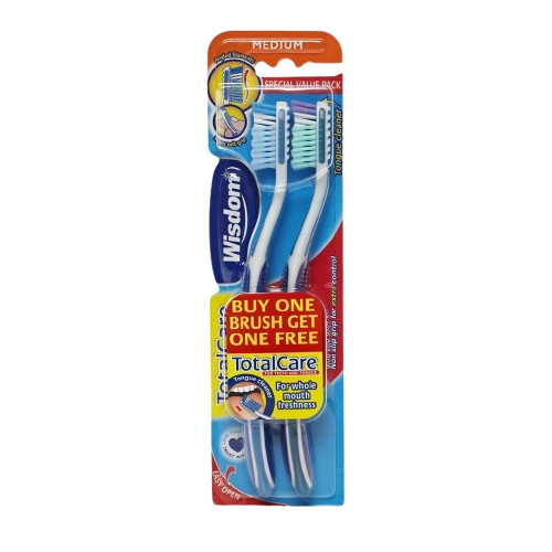 Wisdom Regular Fresh Toothbrushes Medium, 2 Pieces