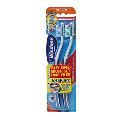 Wisdom Regular Fresh Toothbrushes Medium, 2 Pieces