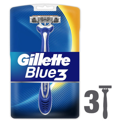 Gillette Blue 3 Razors, 3 Pieces